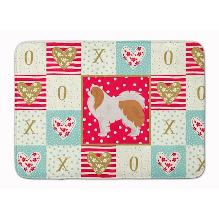 Carolines Treasures 19 x 27 in. Japanese Chin No.1 Love Machine Washable Memory Foam Mat CK5848RUG